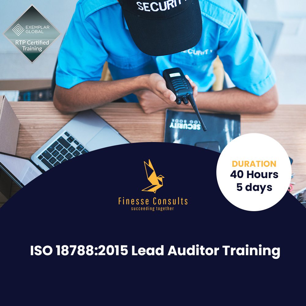 ISO 18788 2015 Lead Auditor Training Finesse Consults